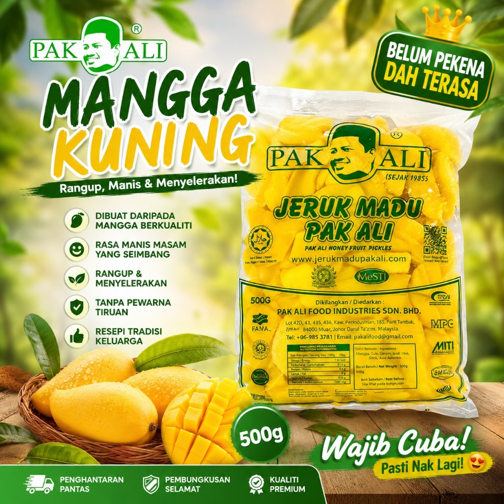 PAK ALI Mangga Kuning 500g Original | Jeruk Madu Mangga Asli Tanpa ...