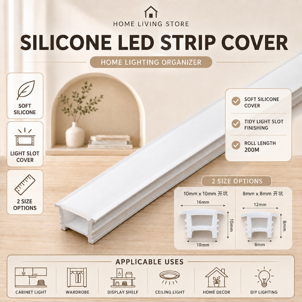 HARDWARE MALL Silicone Channel Strip Light Rubber Silicone Channel LED ...