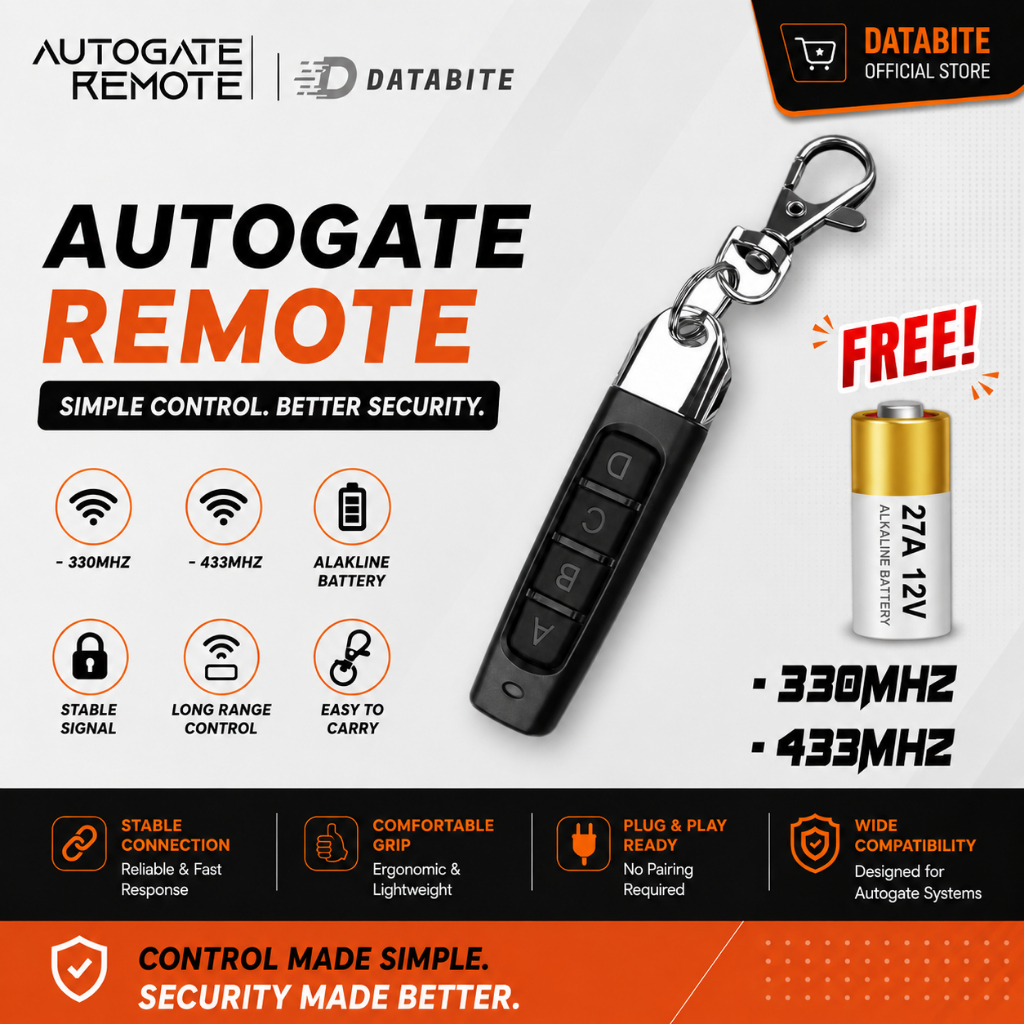 Universal Remote Control 330MHz 433MHz Multi Code Autogate Garage Door ...