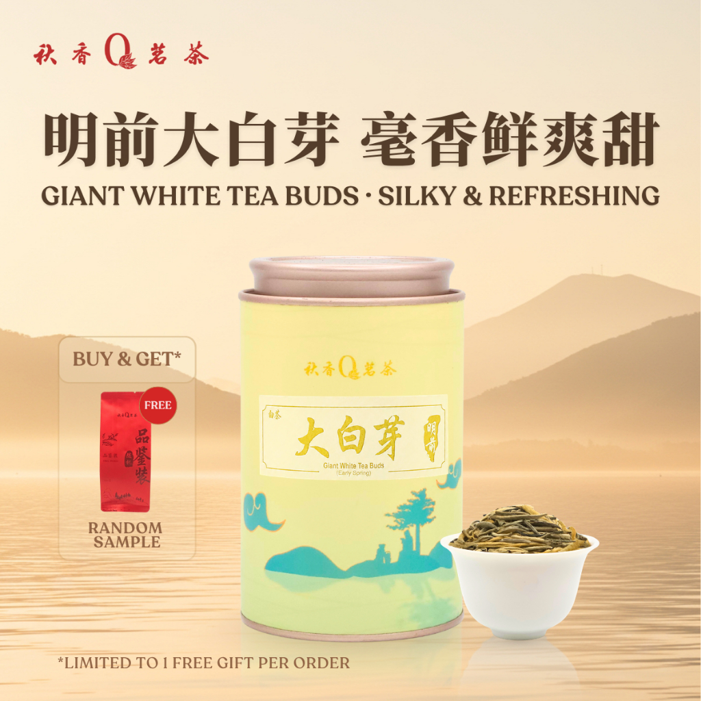 明悦 白茶 70gx2（中国茶　白茶） 明前大白芽Giant White tea Buds (Early Spring) 【100g】｜【白茶
