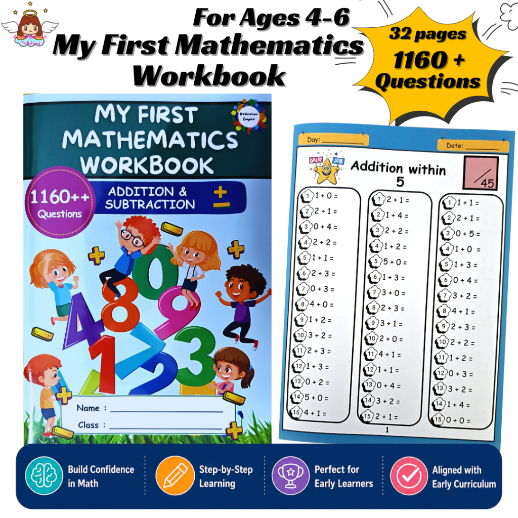 Buku Latihan Matematik / Buku Latihan Prasekolah / Buku Matematik Pra ...