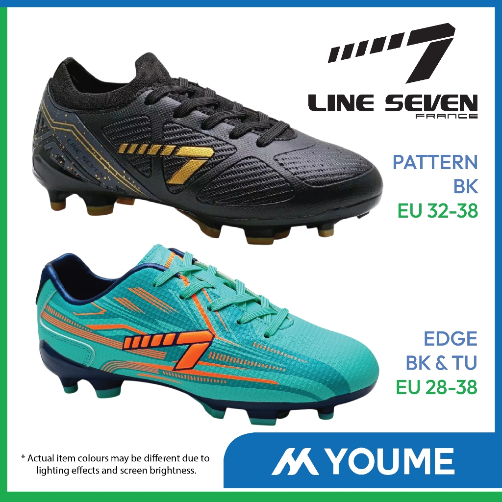 LINE7 L7-EDGE-PATTERN Junior Kids Outdoor Soccer Boots Textured FG-AG ...