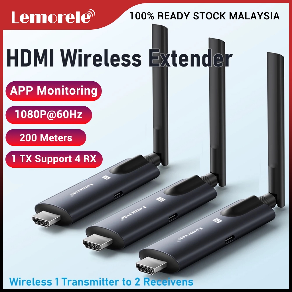 Lemorele R1010 HDMI Wireless Transmitter Receiver Video Expander 1080P ...