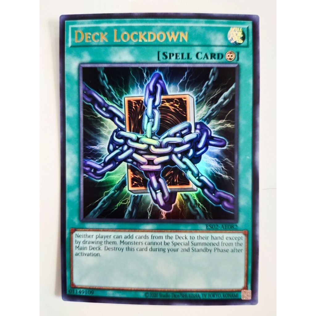 yugioh lockdown cards Yu-Gi-Oh! - Deck (LODT-EN060) - Light of Destruction - Unlimited Edition Neither player can add cards from their Deck to their hand except by drawing them 1x Yugioh Deck Lockdown DUOV