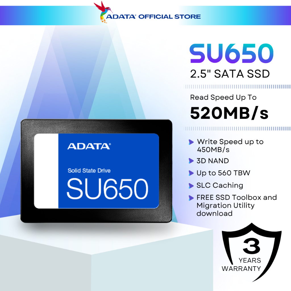 ADATA SSD SATA (120/240/256/480/512/1TB/2.5
