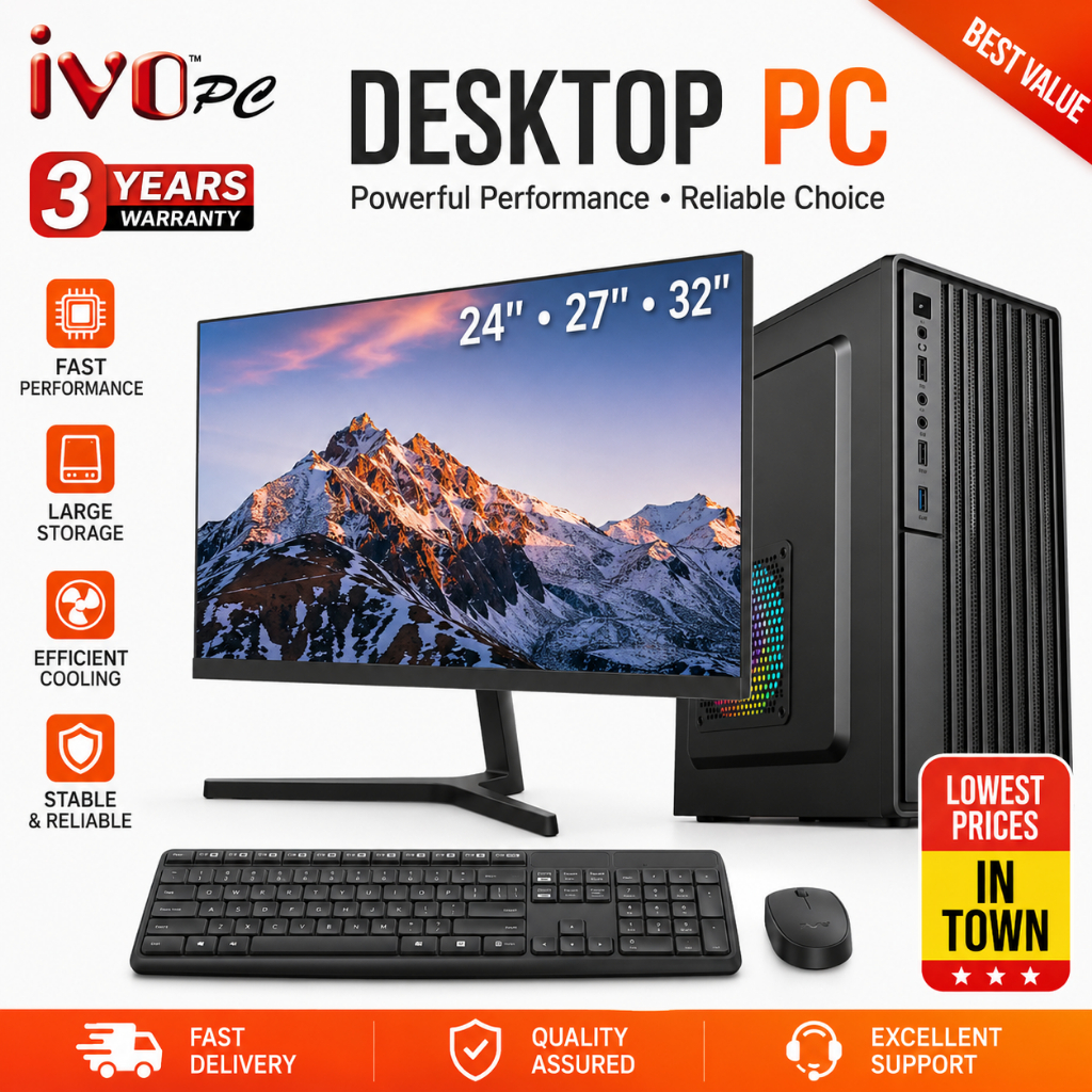 🌟FULL SET PC🌟Desktop Komputer / Desktop Pc / Office Desktop Computer ...
