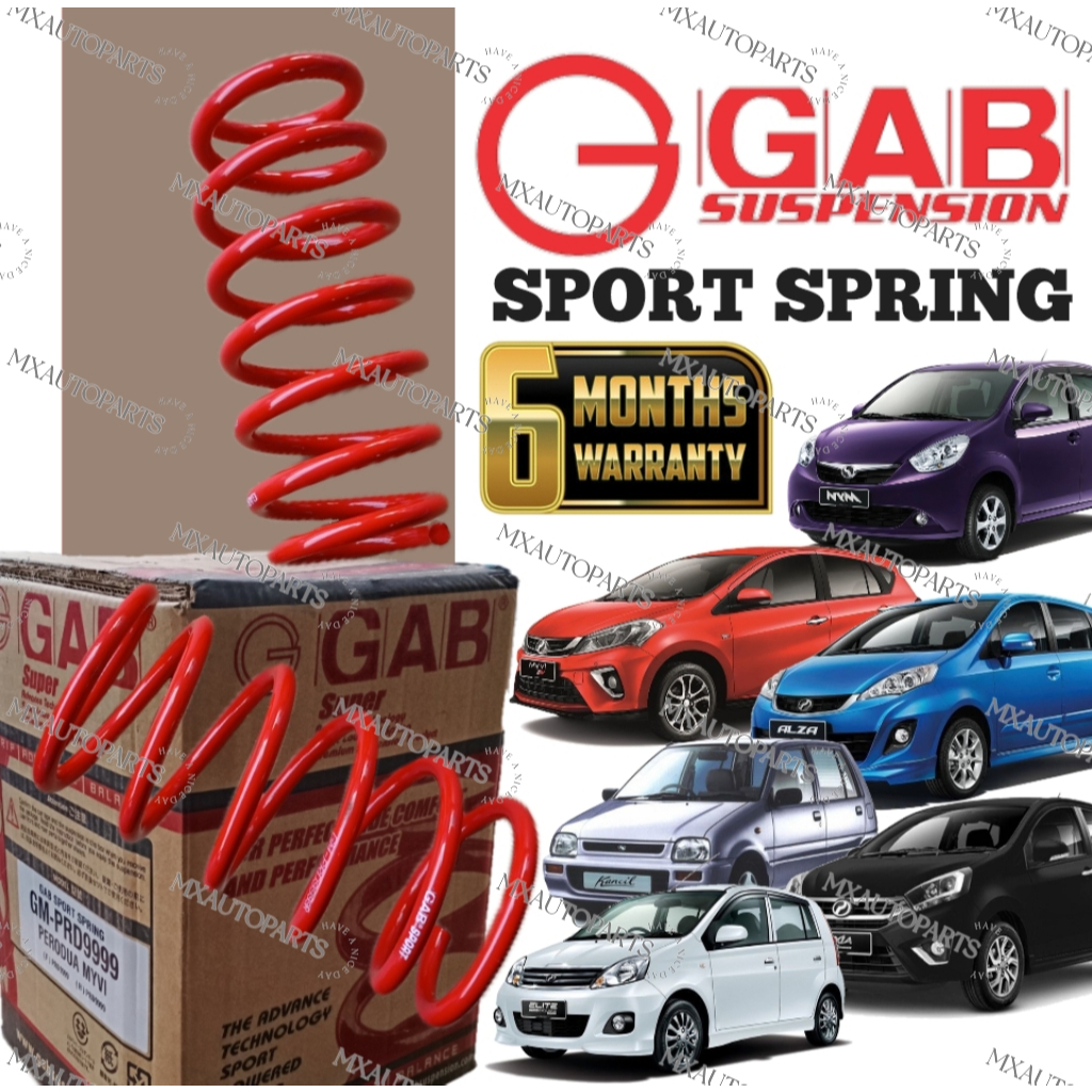 ORIGINAL GAB SPRING SPORT LOWER PERODUA AXIA BEZZA ALZA MYVI VIVA ...