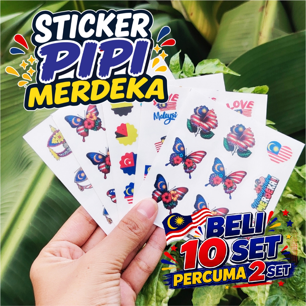 BELI 10 PERCUMA 2 | 15 DESIGN STICKER PIPI BENDERA MALAYSIA MURAH ...