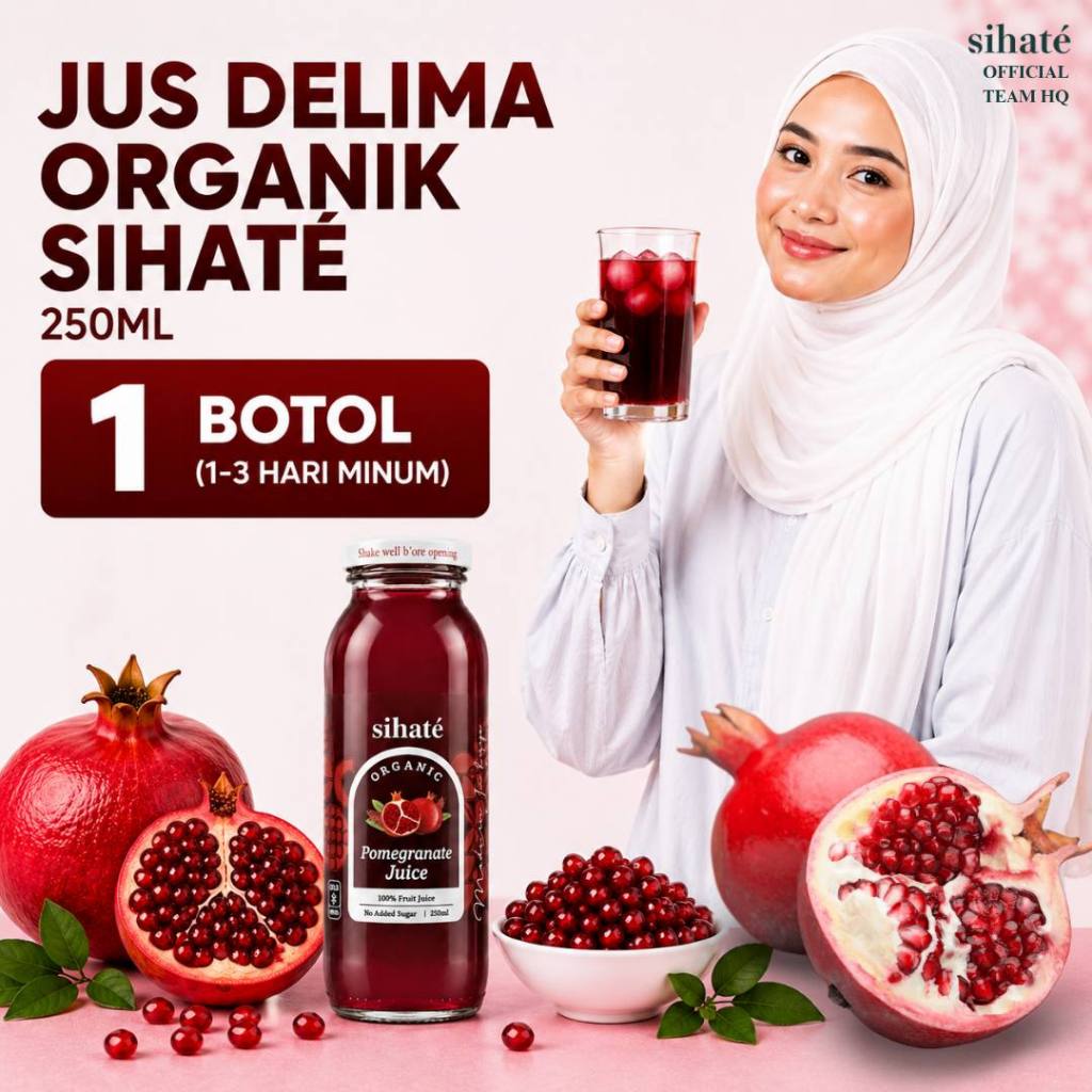 Sihate Jus Delima Organik Pomegranate Juice Organic 250ml | Shopee Malaysia