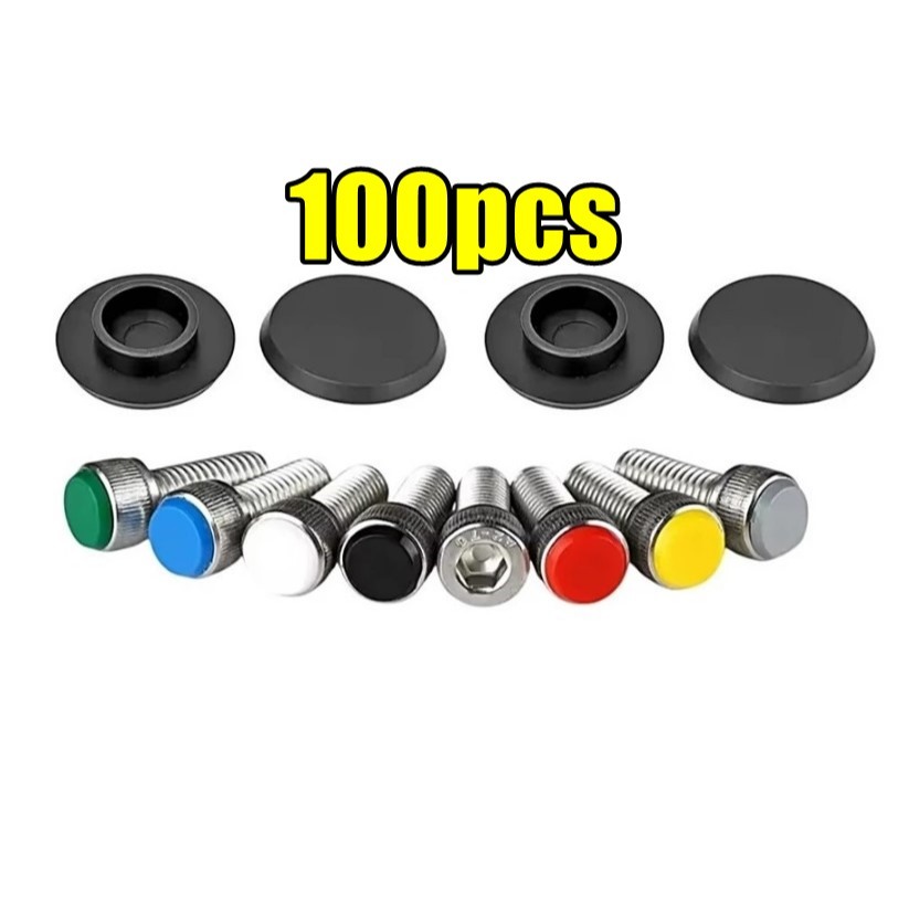 100pcs Penutup Skru Allen Key Screw Cover Cap M6 M8 Hex Bolt Socket ...