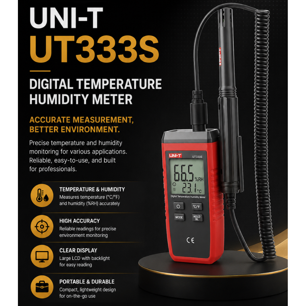 UNI-T UT333S Digital Temperature Humidity Meter | Shopee Malaysia