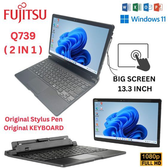 Fujitsu Arrow Tab Q739 Window 11 Pro IPS Full HD Mini Rugged 2 in