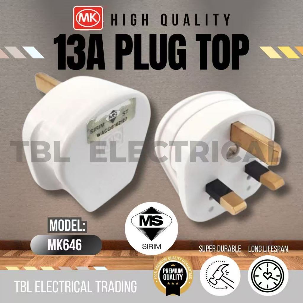 (SIRIM) MK646 13A 3 Pin Plug Top | Shopee Malaysia