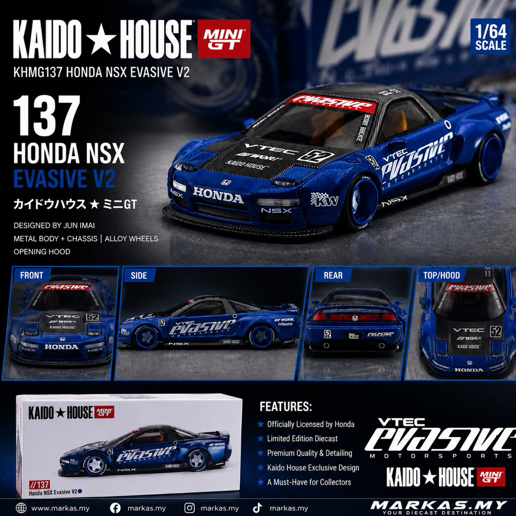 STANDARD/CHASE) MINI GT X KAIDO HOUSE 1/64 KHMG137 HONDA NSX