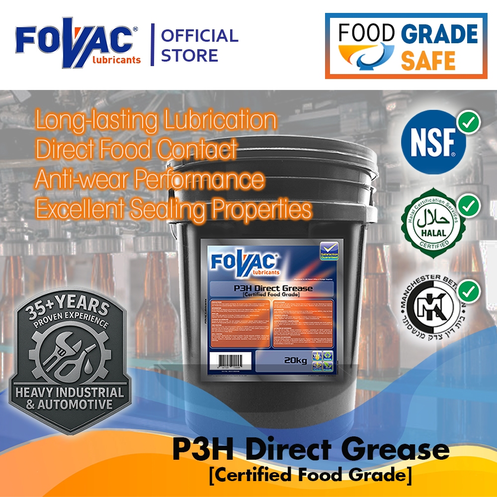 FOVAC® P3H Direct Grease Food Grade Food Safe - 20kg | Shopee Malaysia