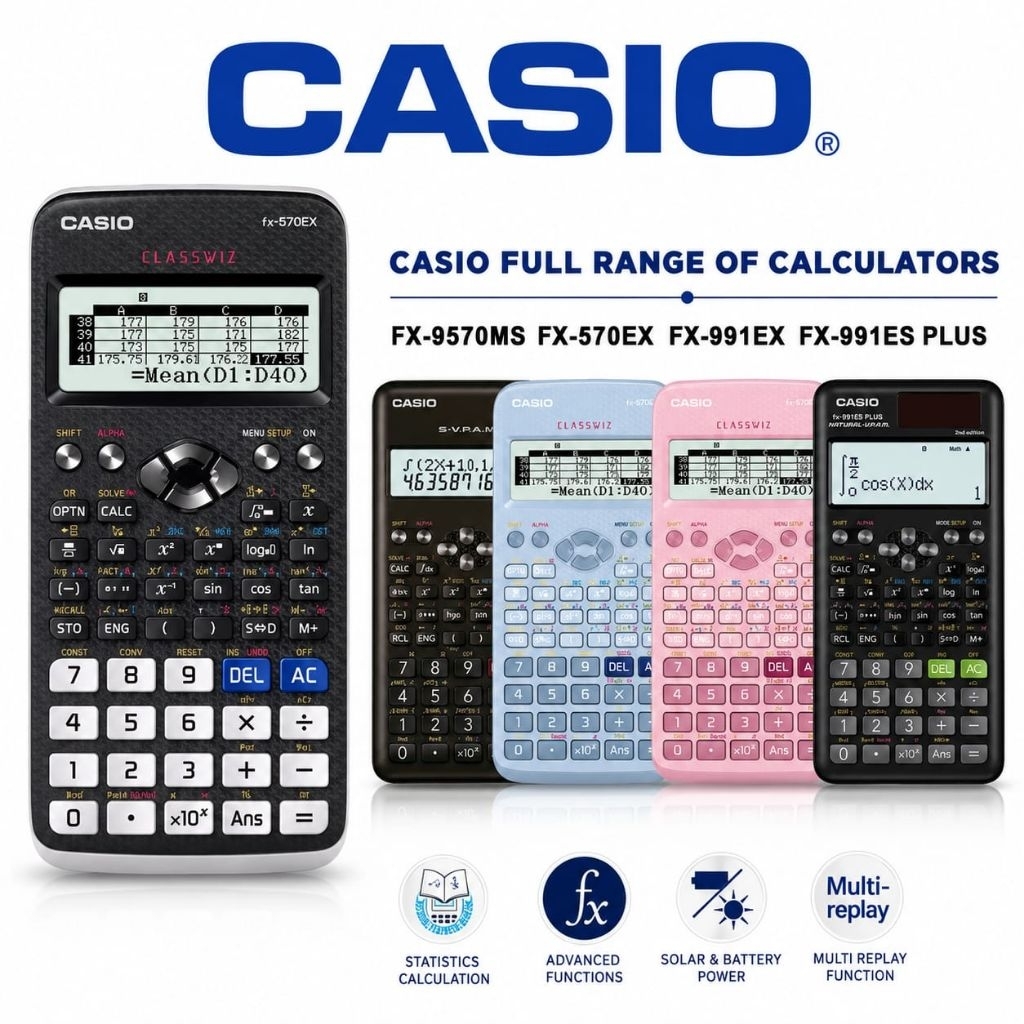 CASIO FX-570EX ClassWiz Engineering & Mathematics Scientific Calculator ...