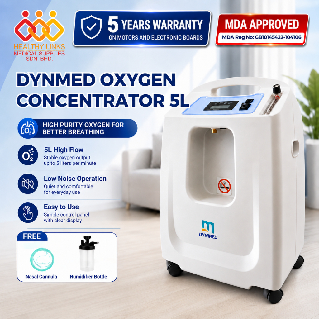 [Same-Day Delivery] Dynmed Oxygen Concentrator 5L + Bottle Humidifier ...