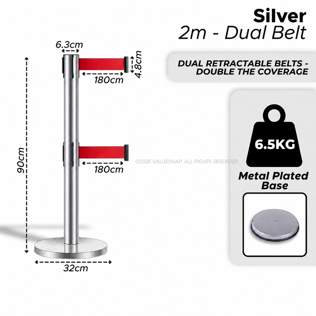 Queue Stand Barricade Barrier Metal Pole Queue Up Stand Stainless Steel ...