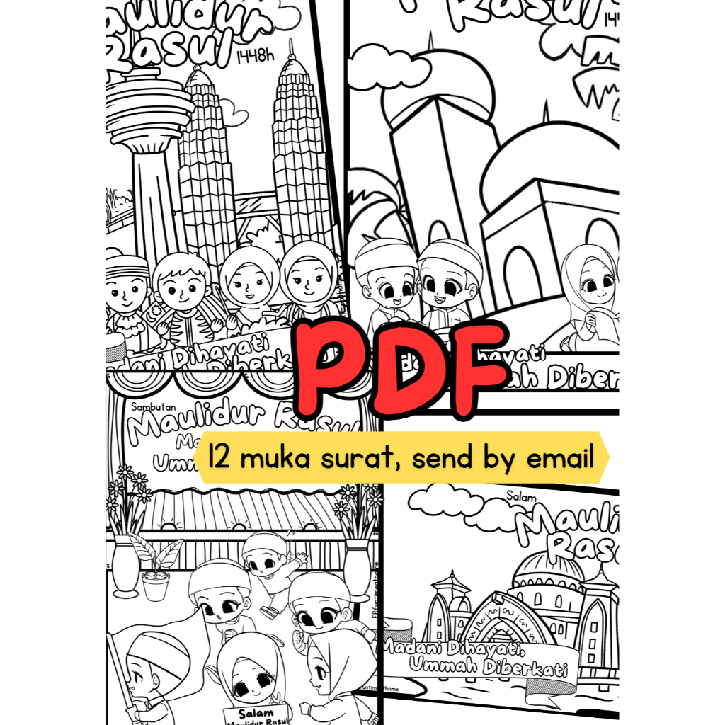 [PRINTABLE PDF] Mari Mewarna Maulidur Rasul 2026 Madani Dihayati Ummah ...