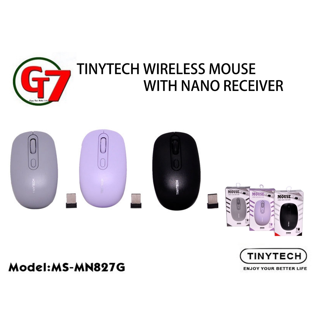 TINYTECH USB 2.4G WIRELESS MOUSE (MS-MN827G) | Shopee Malaysia