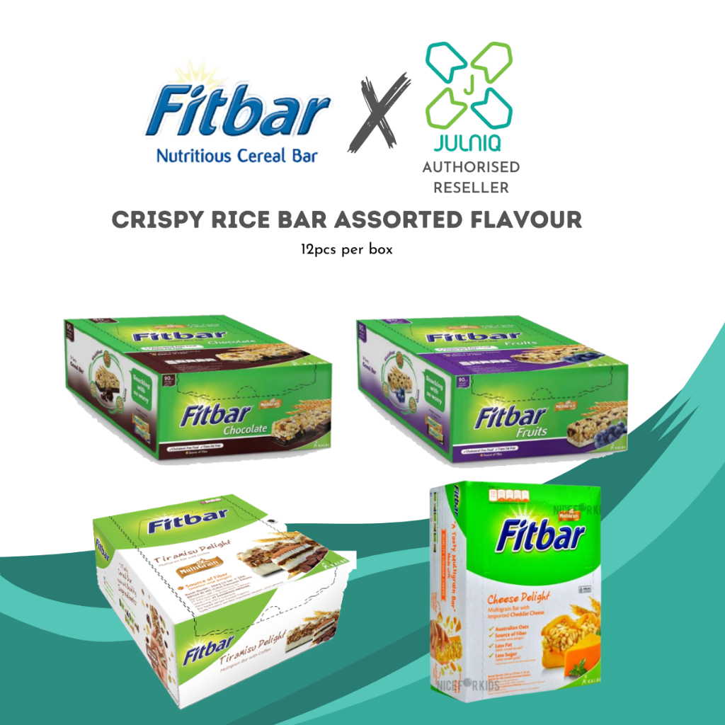 FITBAR Crispy Rice Bar [12 bars] ASSORTED FLAVOUR | Shopee Malaysia