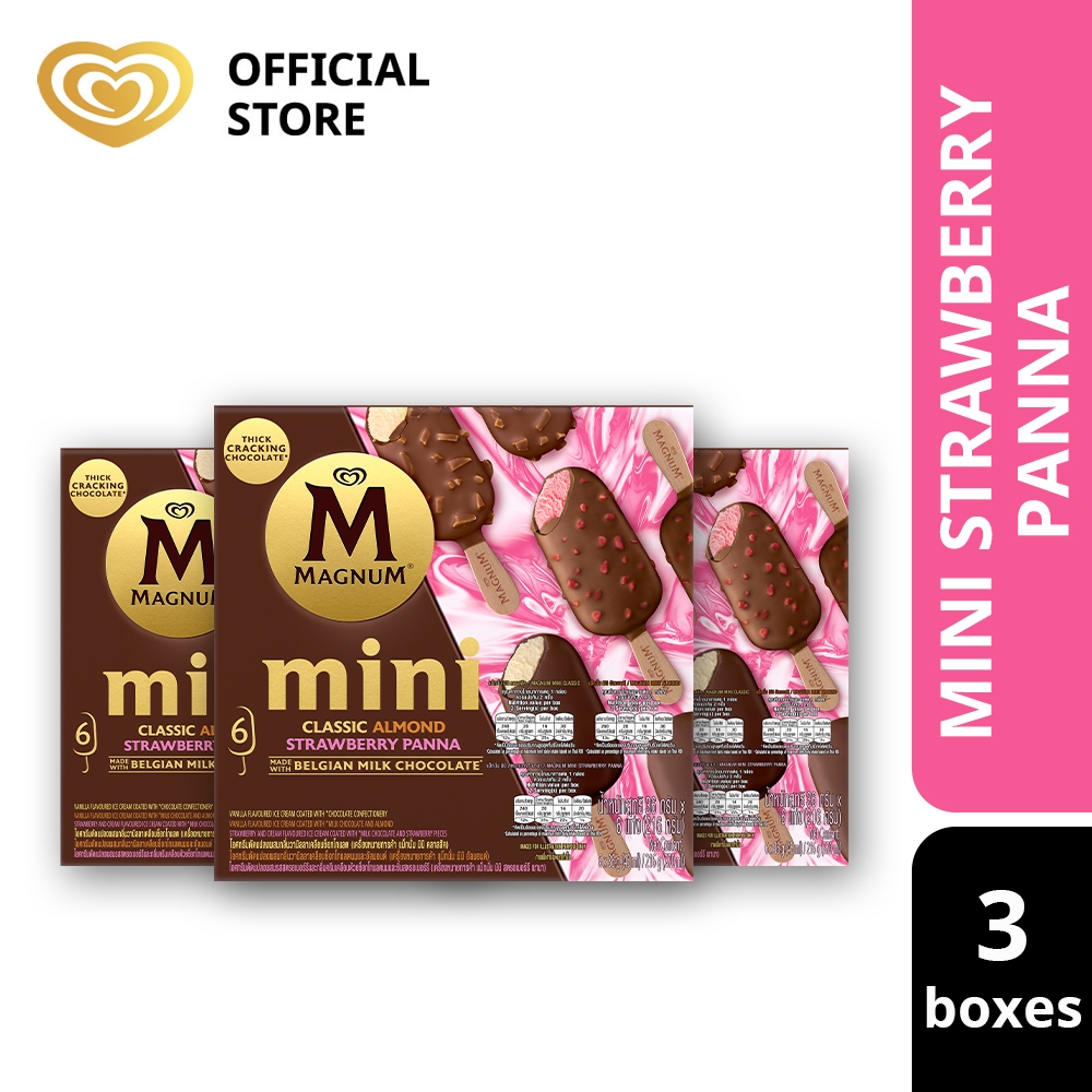 Magnum Mini Strawberry Panna Mix Ice Creams (3 boxes) | Shopee Malaysia