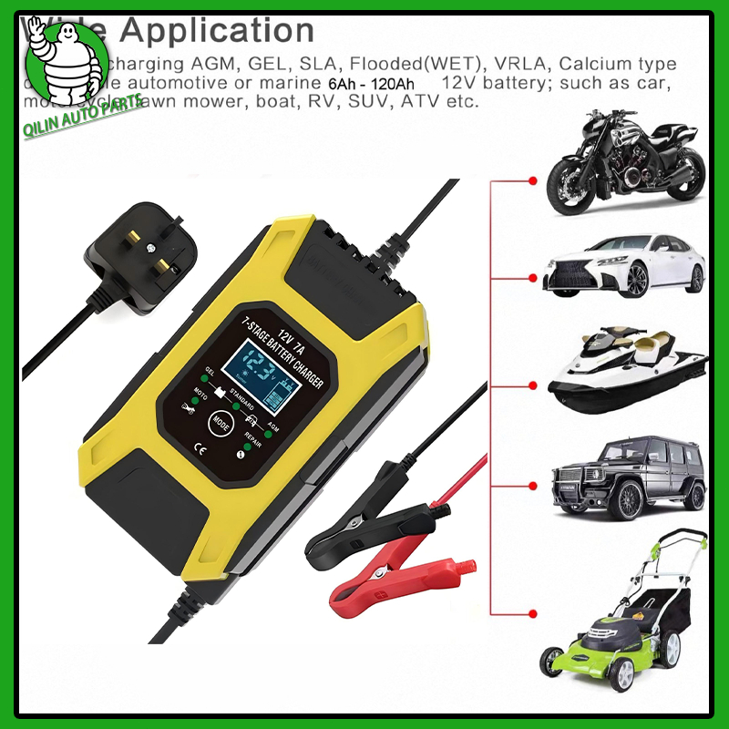 thumbnail image 2 of 12V Car Motorcycle Battery Charger Trickle Charger... - Grandado 2 of 14
