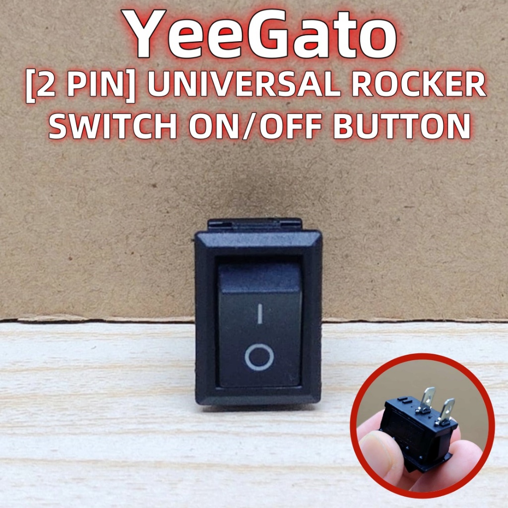 [ 2 PIN ] UNIVERSAL ROCKER SWITCH 0N/0FF BUTTON ELECTRICAL PANEL ...