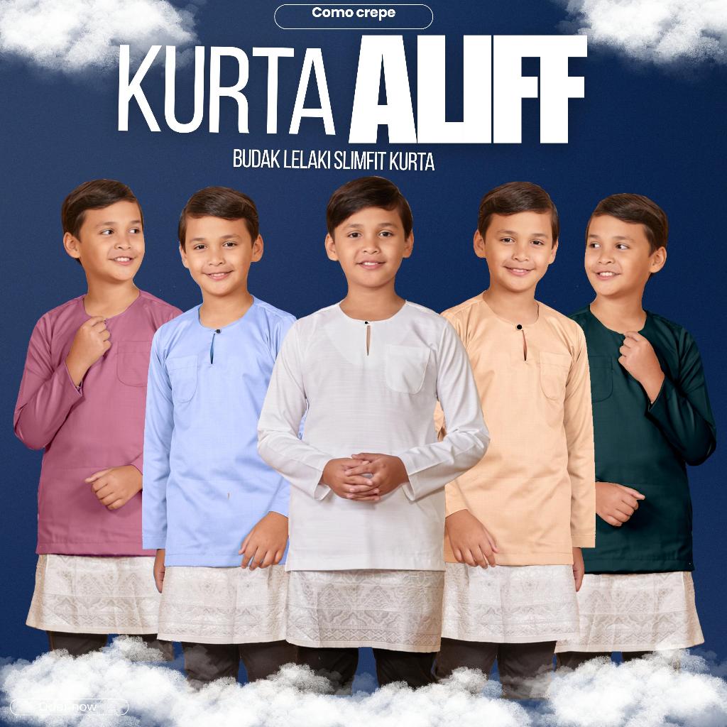 kurta ALLIF budak lelaki slimfit como crepe Anak Clothing | Shopee Malaysia