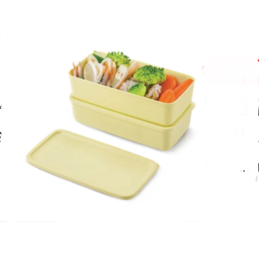 Tupperware Cubix Rect (2) 1.4L | Shopee Malaysia