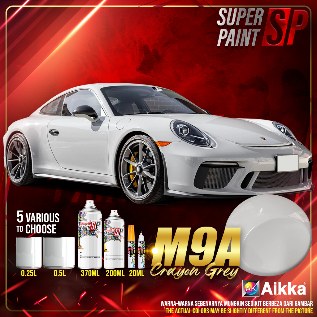 M9A Crayon Grey | Porsche Series | 2K Paint Krayon Kelabu Cat Bancuh ...