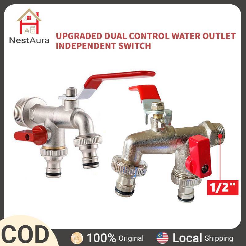 Two Way Faucet/Double water outlet faucet TAP/One in and two out garden ...