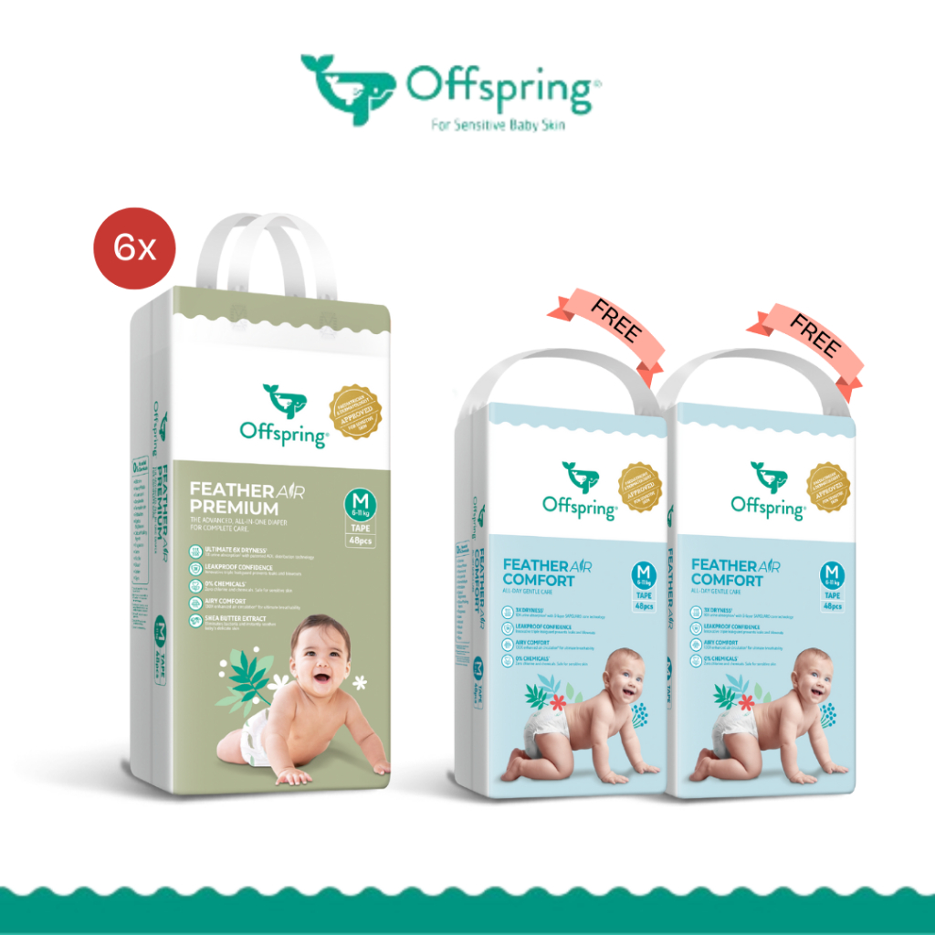 [Shopee Exclusive - Buy 6 Free 2] Offspring FeatherAir Premium Baby ...