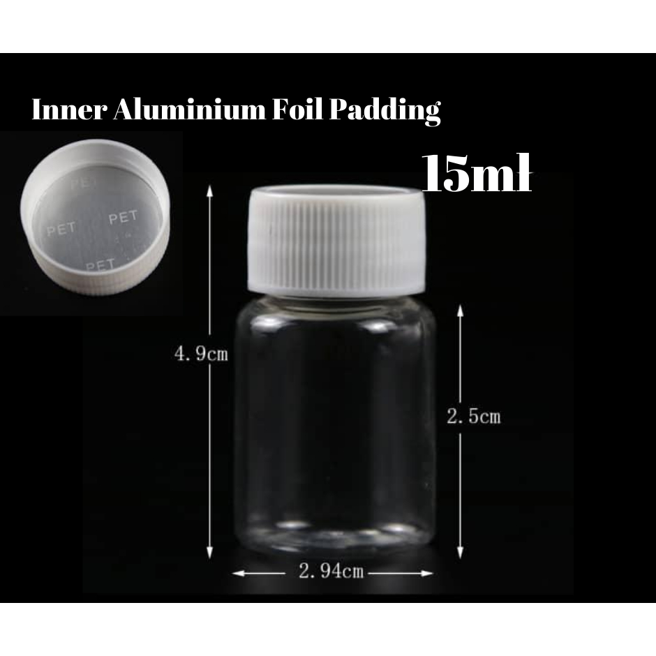 15ml wide white Plastic Bottle, Botol Plastik Botol Sampel | Shopee ...