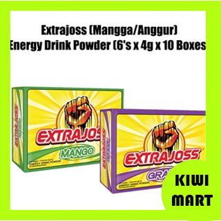 Extrajoss (Mangga/Anggur) Energy Drink Powder (6's x 4g x 10 Boxes ...