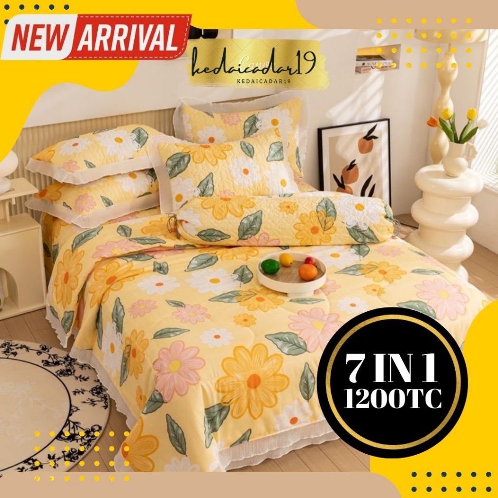 CADAR ROPOL PATCHWORK SIAP COMFORTER (7IN1) QUEEN/KING SET BEDCOVER ...