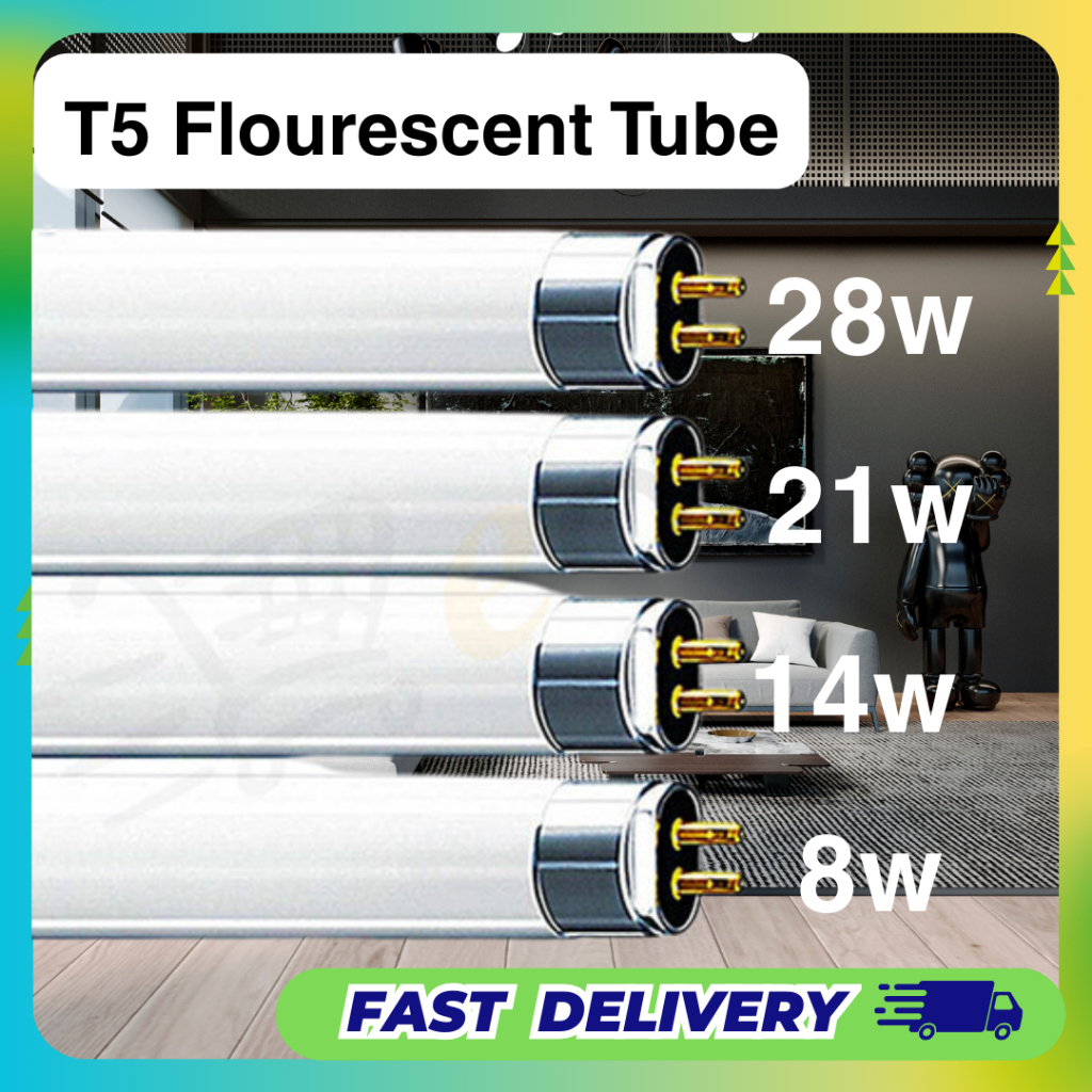 3FT T5 Fluorescent Tube 21w G5 H/E TPH 4000K - Lighting