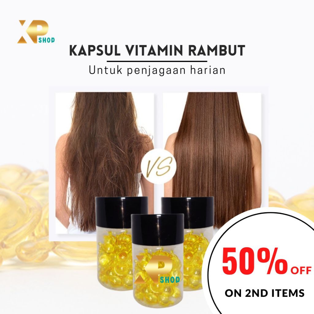 50 PCS Kapsul Vitamin Rambut – untuk Penjagaan Harian | Hair Vitamin ...