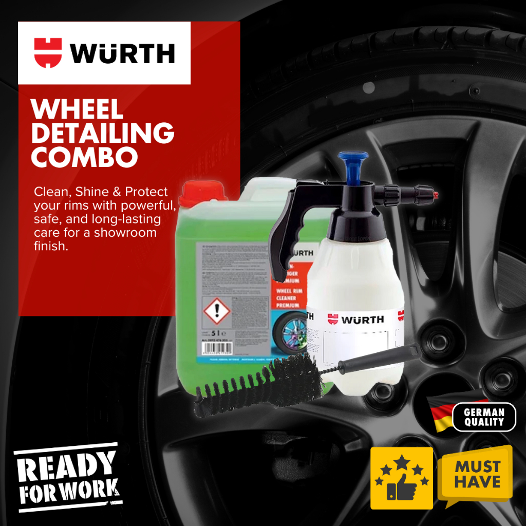 Wurth Wheel Detailing Combo l Wurth Kombo Penjagaan Rim l Wurth 轮毂护理套装 ...