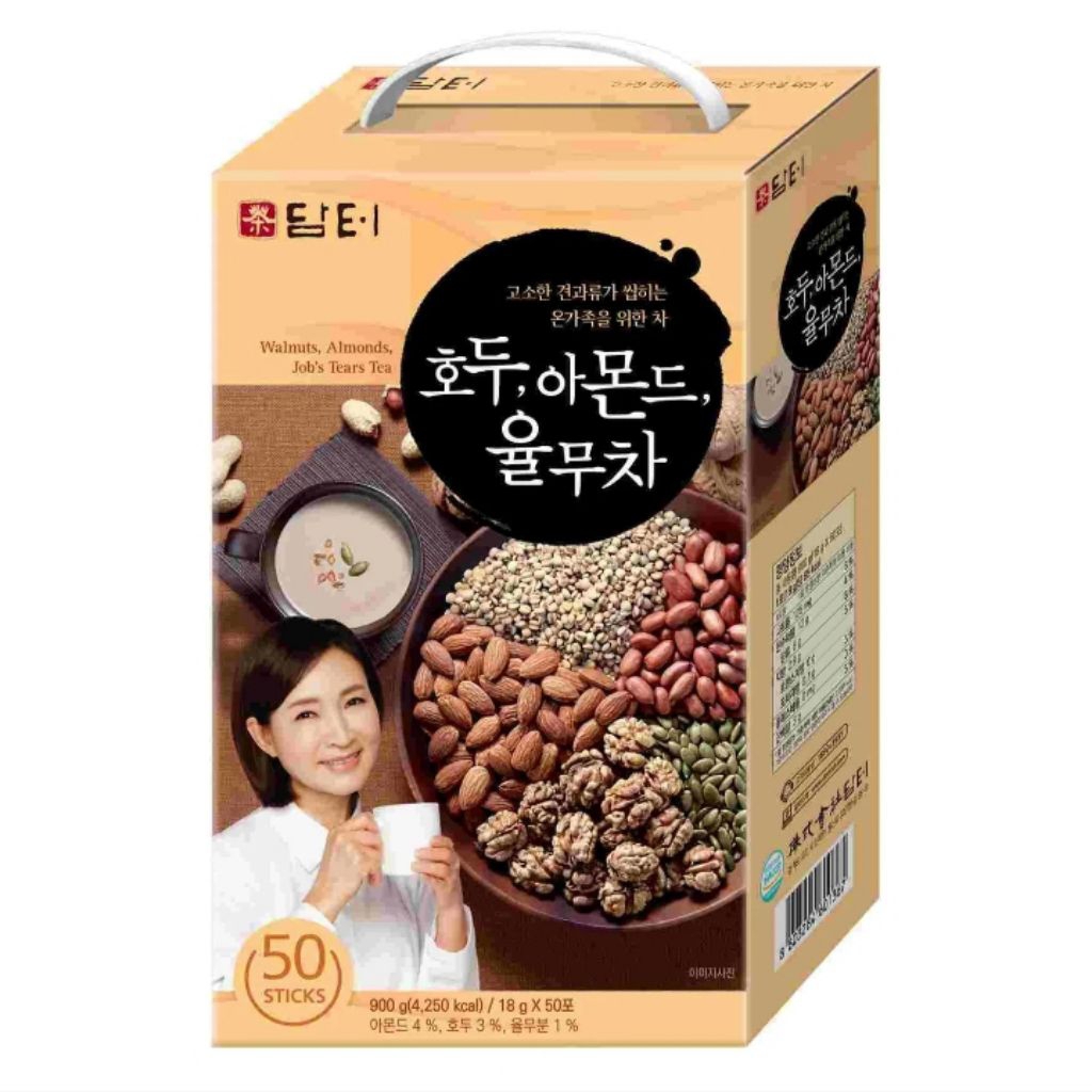 Korean DAMTUH Walnut Almond Adlay Tea Powder | Nutty Creamy Drink | 15 ...