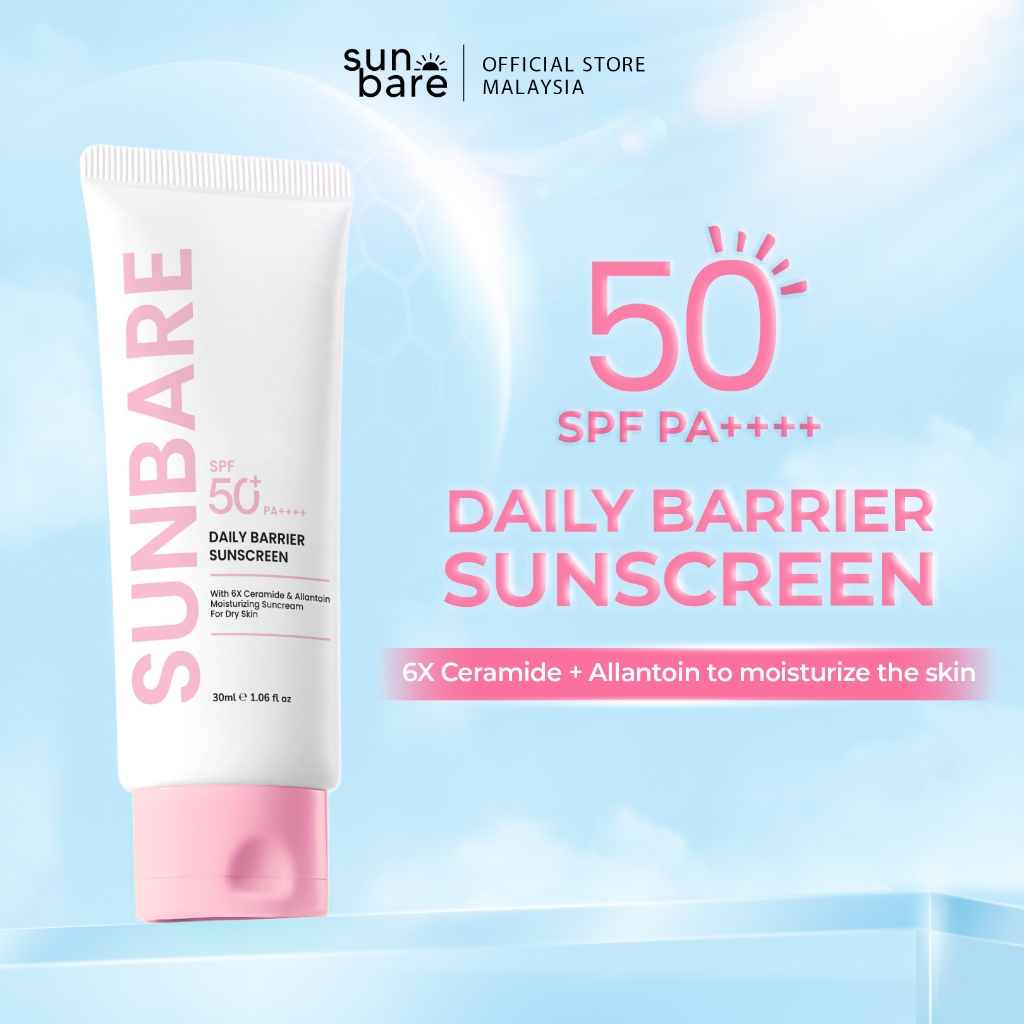 Sunbare Daily Barrier Sunscreen SPF 50 PA++++ Daily Sunscreen with ...