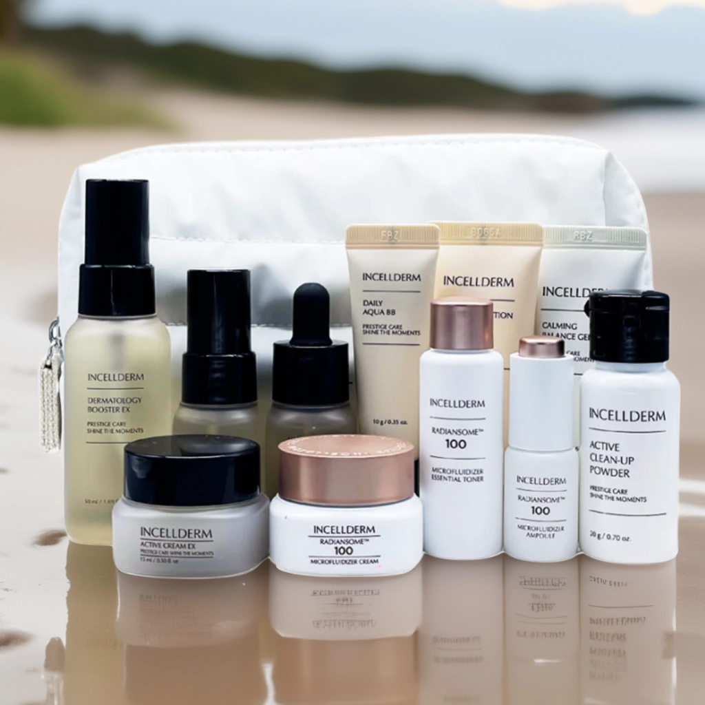 INCELLDERM Travel kit 11pcs(Full Set Mini size kit & Pouch) - Made in ...