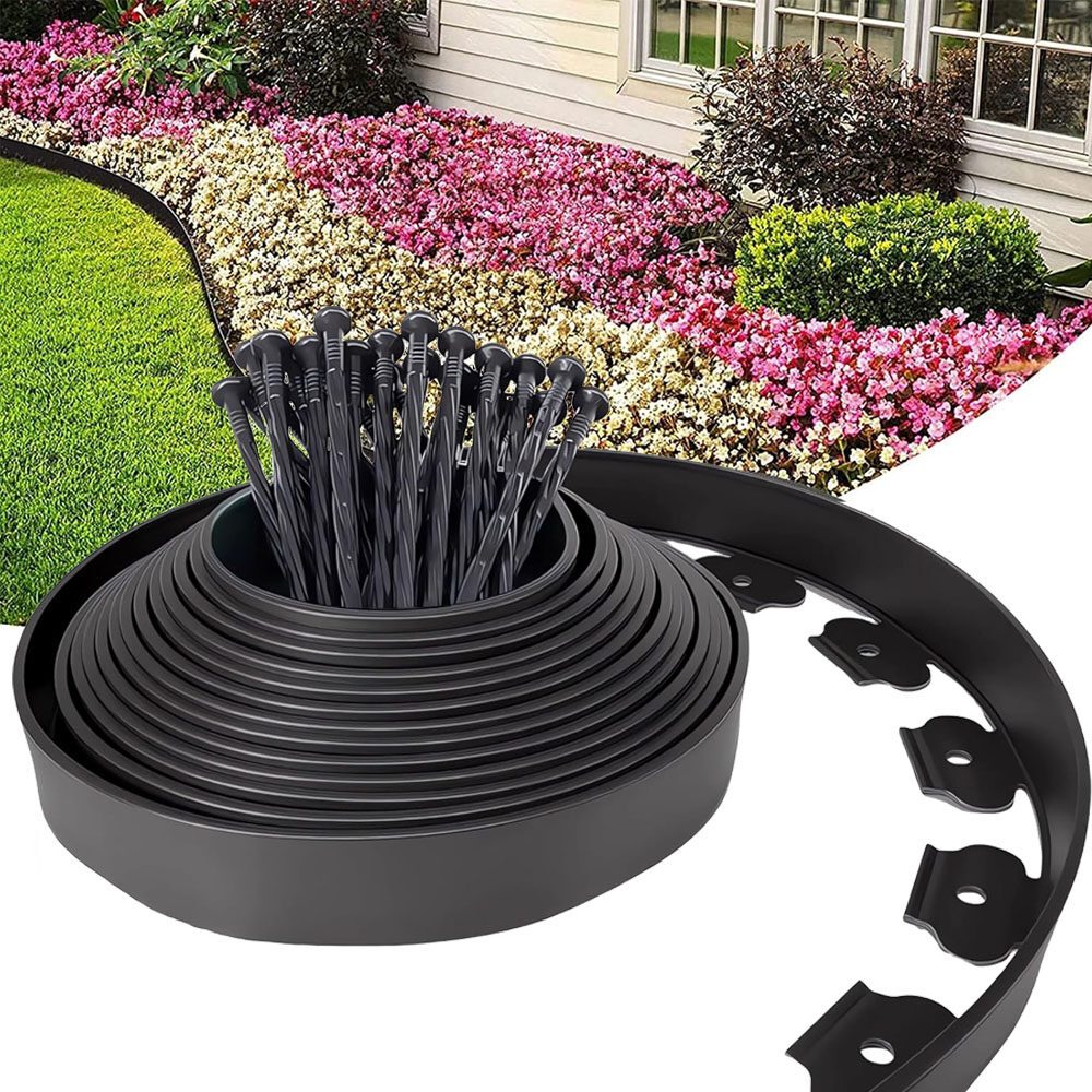 Garden Lawn Edging 5M 10M Recyclable HDPE Border Grass Edging Border ...