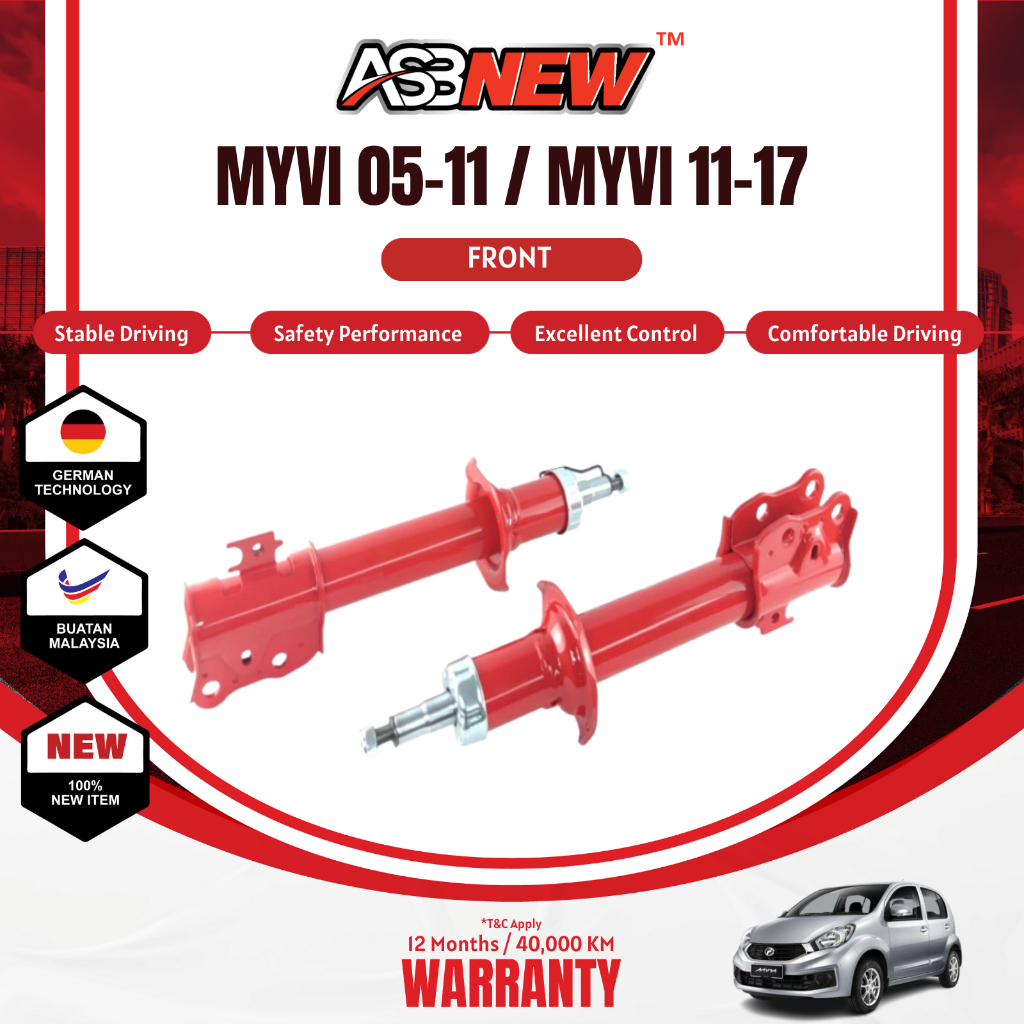 ASBNEW Shock Absorber Heavy Duty for Perodua MYVI G1 05-11 MYVI G2 11 ...