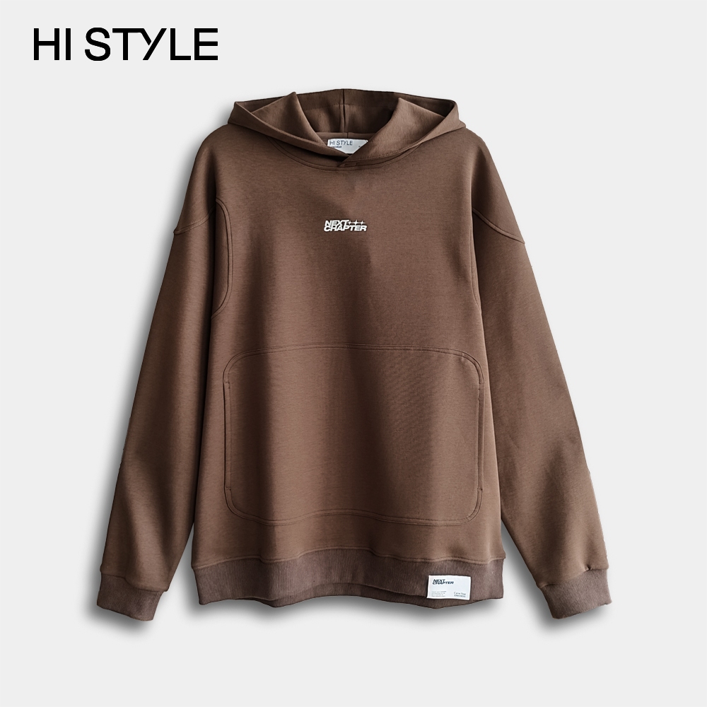 HI STYLE Men Oversized Sweatshirt Hoodies Long Sleeve - Brown ...