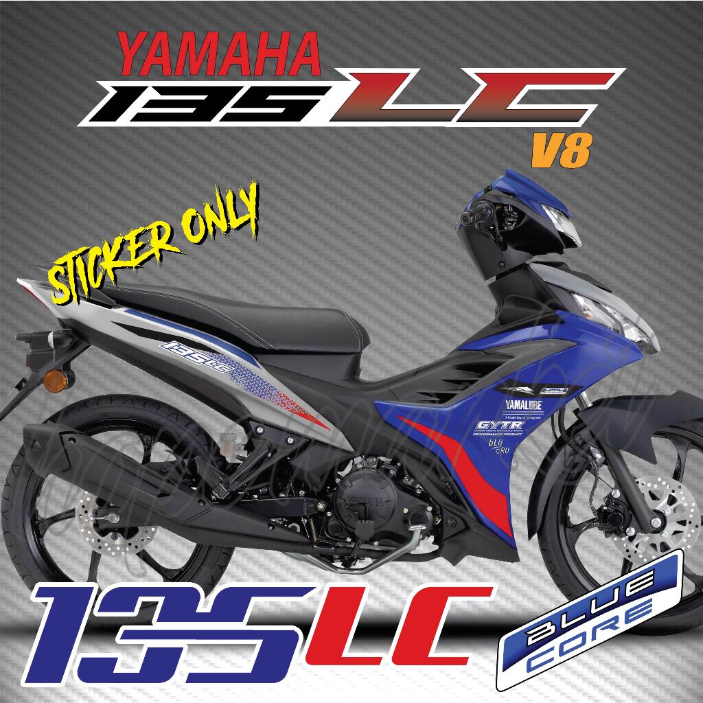 STRIPE MOTOR YAMAHA LC135 V8 Fi STANDARD BLUE CORE ASEAN TEAM (352) A ...