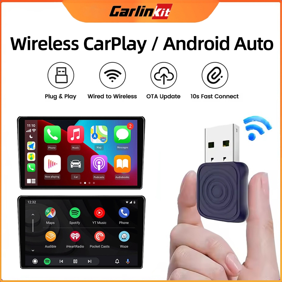 2025 Carlinkit mini Ultra wired to wireless carplay Adapter Carlink kit ...