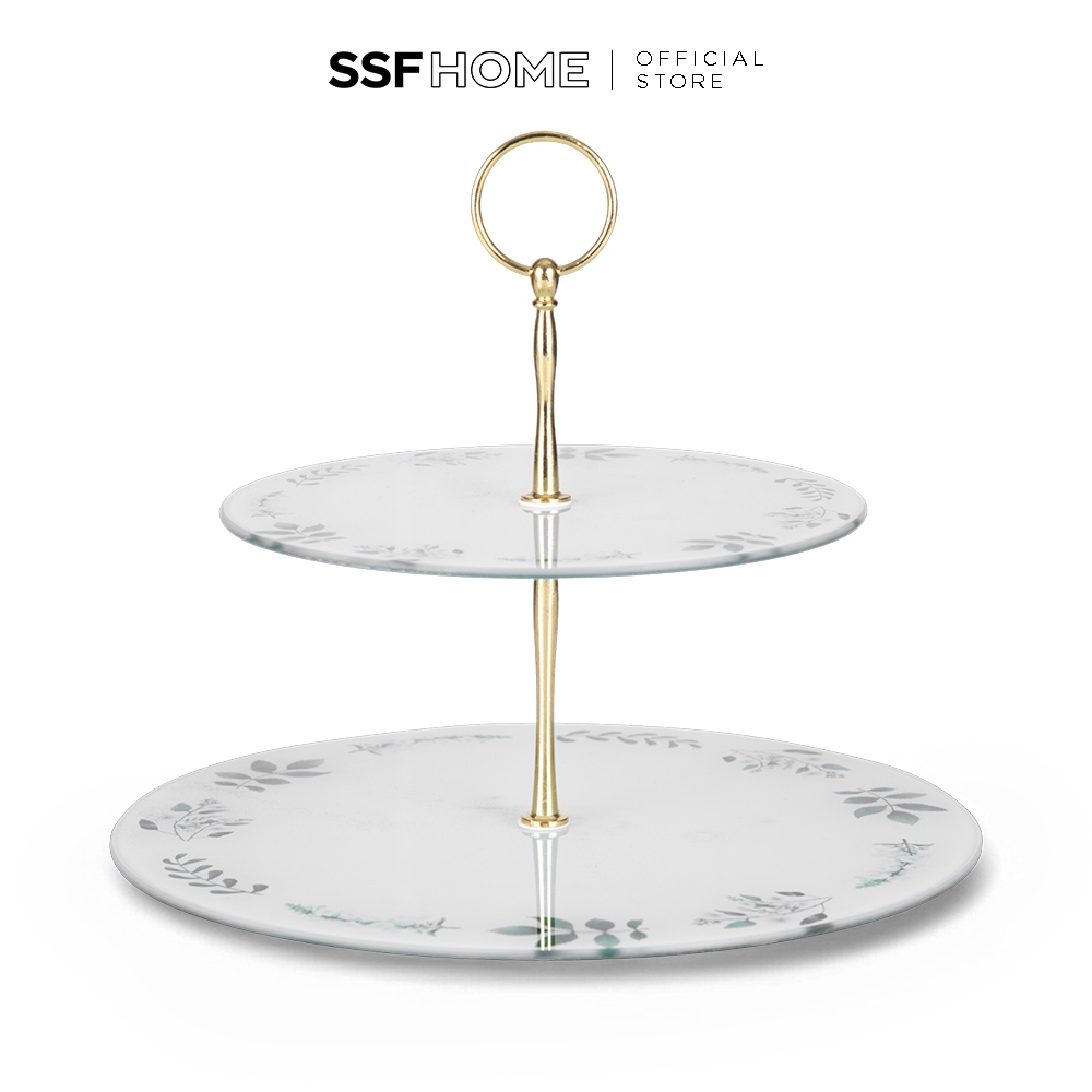 SSFHOME - 2 Tier Cake Rack with Gold Handle (H23cm) | Shopee Malaysia
