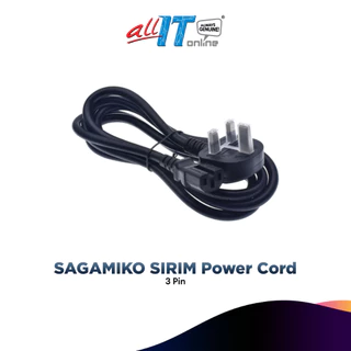 Sagamiko SIRIM Power Cord 3Pin Cable 3m