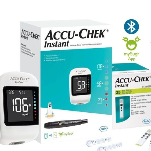 ACCU-CHEK INSTANT BLOOD GLUCOSE KIT / STARTER KIT (with test strips ...